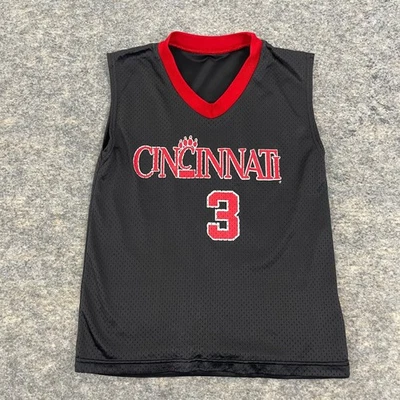 VTG Dodger Cincinnati Bearcats #3 Basketball Jersey Black Youth Medium Flint - Image 1 of 4