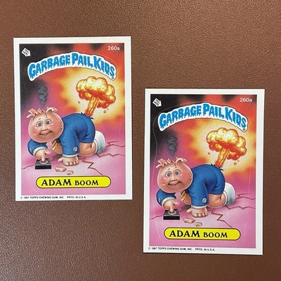 Adam Boom #260a (2x), 1987 Garbage Pail Kids GPK Original Series 7 - Image 1 of 4