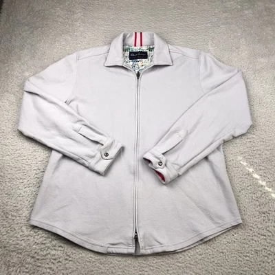 Robert Graham Roebuck Shirt Jacket Mens L Clasic Fit Gray Knit Zip Up Sweater - Image 1 of 4