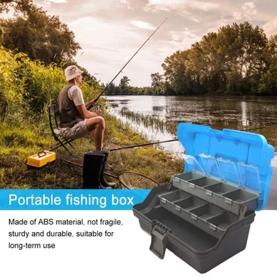 3 Layers Fishing Gear Box Large Capacity Hardware Storage Box  Fishing Supplies - Image 1 of 4