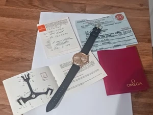 1969 GENTS 9K GOLD OMEGA SEAMASTER DE VILLE AUTO WITH PAPERS & 9K OMEGA BUCKLE - Picture 1 of 21