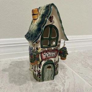Blue Sky Clayworks Heather Goldminc "Ladybug Haven" Tea Light Candle House - Picture 1 of 6