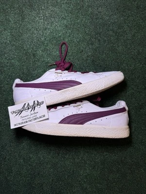 Size 9 - PUMA Clyde Core Foil White Cherry - Pre Owned - 365737 03 - FAST SHIP - Image 1 of 4