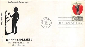 1317 5c Johnny Appleseed, FDC + Plus cachet in black [110625.324] - Picture 1 of 1