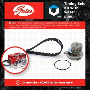 Timing Belt & Water Pump Kit fits VAUXHALL CAVALIER Mk2 1.6 81 to 88 Set Gates - Picture 1 of 3
