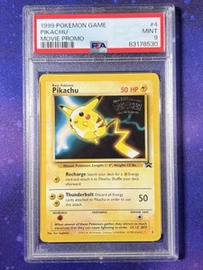 Pokemon PSA 9 PIKACHU #4 - WB MOVIE PROMO 1999 - (MINT) - Picture 1 of 1