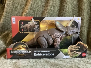 Mattel Jurassic World Big Action! Eotriceratops Dinosaur Figure for Kids Moving - Picture 1 of 3