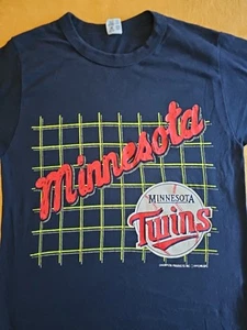Minnesota Twins Vintage T-Shirt Champion Tag 1990 Navy Blau Gr. M Einzelnaht - Bild 1 von 6