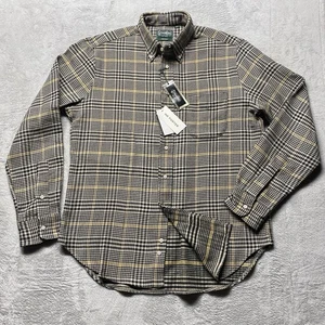 Gitman Bros Vintage Shirt Mens Large Yellow Black Houndstooth USA Made NWT - Picture 1 of 21