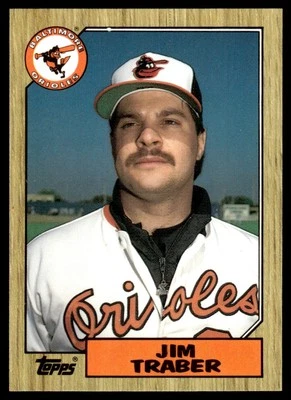1987 Topps Tiffany Jim Traber Baltimore Orioles #484 - Image 1 of 2