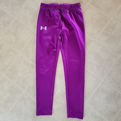 Under Armour UA Youth Girls 6 Magenta Leggings Pants Activewear - Image 1 of 3