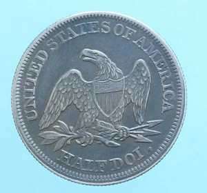 AMERIKA 1/2 DOLLAR 1857 SEATED LIBERTY SAMMLERMÜNZEN SILBER SILVER COIN - Bild 1 von 2