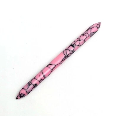 Pink Turquoise Organic Gemstone Septum, Spike Tusk size 14g to 1/2''and custom - Image 1 of 4