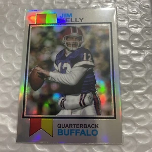 Jim Kelly Topps Chrome 1973 Refractor Topps Composite Football 2024 - Picture 1 of 5