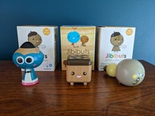 Set Of 3 Jibibuts Noferin Wood Figures with boxes Peskimo, Bubi Au Yeung, Dili