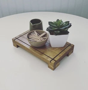 Small Wooden tray, Handmade Wooden Tray, Wood Tray, Decorative Tray. - Picture 1 of 10