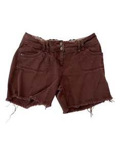 Anthropologie BICA CHEIA Womens Shorts Brown Denim Cut Off Raw Hem Size 29 - Picture 1 of 6