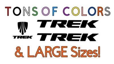 3 Piece Trek Bikes Vinyl Decal Set Many Szs/Clrs DOESN'T COVER EXISTING LETTERS - Image 1 of 4