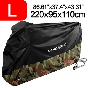 L Motorcycle Moped Bike Cover Waterproof Outdoor Rain Dust UV Storage Protector - Picture 1 of 12
