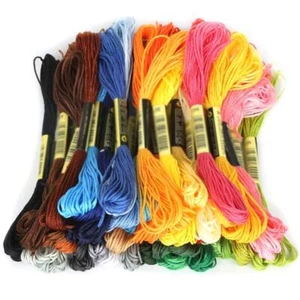 Multicolor Skeins Embroidery Thread Cross Stitch Cotton Sewing Floss 25 Pcs - Picture 1 of 4