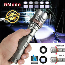 990000LM Rechargeable LED Flashlight Tactical Police Super Bright Torch Zoomable