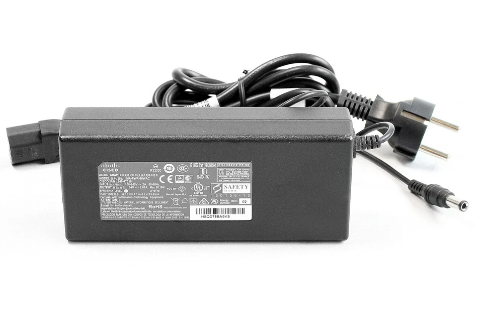 Original 54V Cisco MA-PWR-90WAC 640-47010 AC Adapter Meraki MX65 MX65W Power - Bild 1 von 1