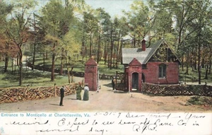 Charlottesville, Virginia Postkarte Eingang nach Monticello um 1907 O9 - Bild 1 von 2