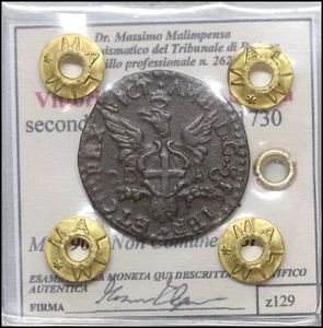 Vittorio Amedeo II di Savoia Re di Sicilia Grano 1717 Palermo monete italiane - Imagen 1 de 5