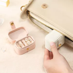1x Organizador de Joyería Portátil para Mujeres Caja de Cuero PU Viaje Joyería Estuche de Almacenamiento - Imagen 1 de 13