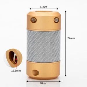 2x Aluminium Alloy Power Cable Hi-end Splitter Carbon Fiber Pants Boot Connector - Bild 1 von 6