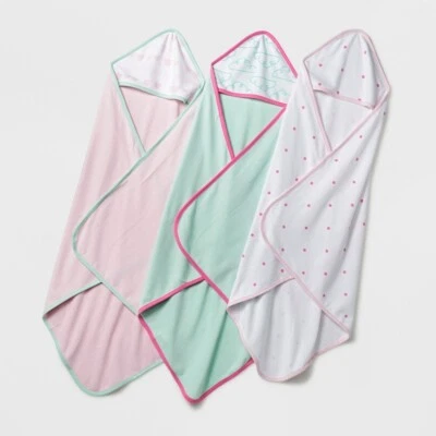 Baby легкий 3pk с капюшоном полотенце комплект - Cloud Island розовый/новый (розовый/зеленый) новый - Изображение 1 из 3