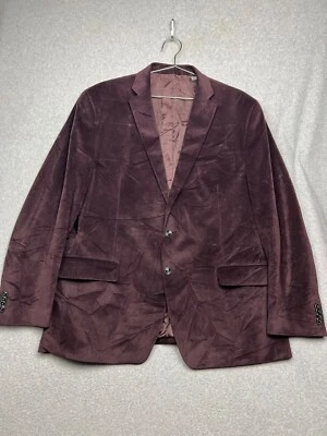 Michael Kors Burgundy Corduroy Velvet Blazer Coat Mens Sz 46R Holiday - Image 1 of 4