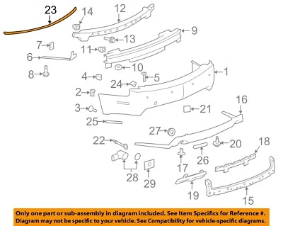 Cadillac GM OEM 08-13 CTS-Bumper Trim-Molding 15264308 - Image 1 of 2