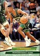 1992-93 Ultra Milwaukee Bucks Basketball Card #300 Lee Mayberry Rookie