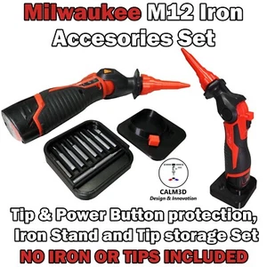 Protector de punta de soldador Milwaukee M12, bloqueo de botones, soporte y caja - P&P gratis - Imagen 1 de 10