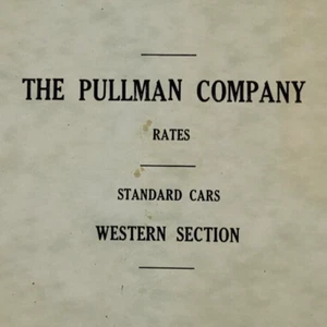 Libro de tarifas Pullman Company 1964 vagones de ferrocarril estándar sección occidental Estados Unidos Canadá - Imagen 1 de 7