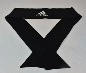 ADIDAS Black Unisex Alphaskin Tennis Headband Lightweight Head Tie w/Adidas Logo - Picture 1 of 8