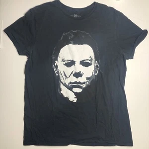 Halloween Michael Myers Grafik Kurzarm T-Shirt Herren Large schwarz - Bild 1 von 4
