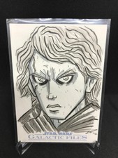 2012 Star Wars Galactic Files 1/1 Sketch Anakin Skywalker Chris Raimo