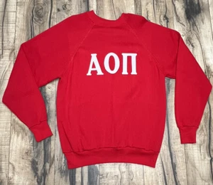 Girocollo vintage anni 80 Alpha Omicron Pi College Sorority Fraternity RARO AO∏. - Foto 1 di 10