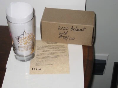 2020 Belmont Stakes Gold Glass #34 of 100 - Image 1 of 2