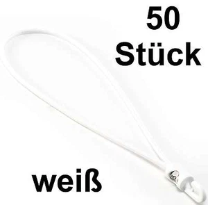 50 x Spannfixe 27cm weiss Ø 4mm Spannfix mit Kunststoffhaken Expander Spanner - Picture 1 of 1