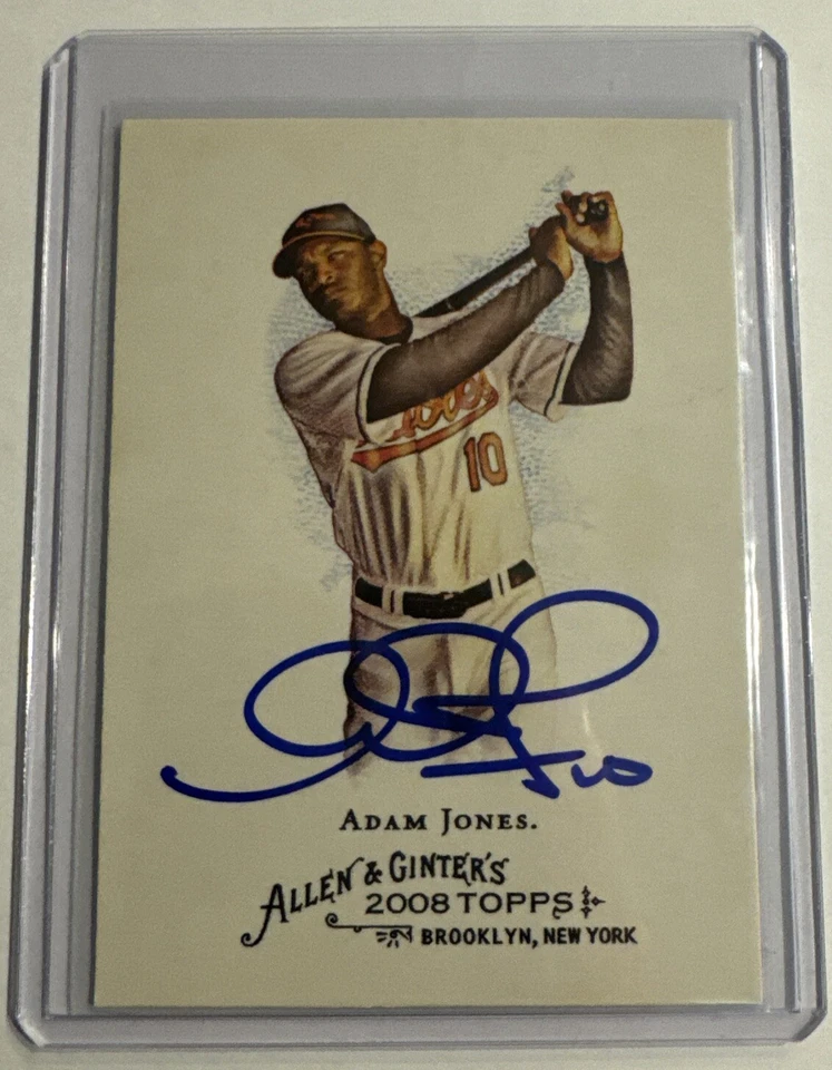 Adam Jones Autograph 2008 Topps Allen & Ginter Card Orioles Signed - Image 1 of 1