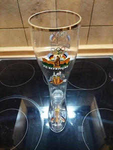Bierstiefel Olympiade 1972 München / Goldrand / 1 Liter / Glas - Bild 1 von 6