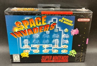 New Sealed Space Invaders Super Nintendo SNES Arcade Video Game with Hang Tag - Image 1 of 4