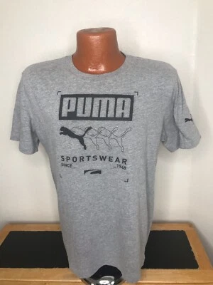 Camiseta deportiva para hombre PUMA Sportswear S/S talla mediana (M) gris - algodón Foto 1 de 4