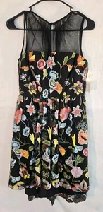 *Aidan Mattox Women's Size 4 Embroidered Floral Sleeveless Dress New With Tags  - Picture 1 of 5
