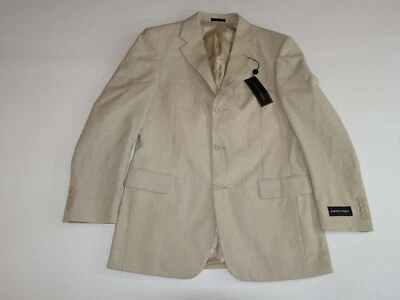 Andrew Fezza Men's Sport Coat Size 38 Regular NWT Beige 38R Suit Jacket Blazer - Image 1 of 4