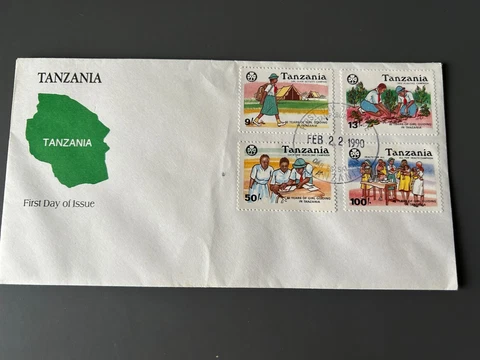 1990 TANZANIA GIRL GUIDE MOVEMENT 60TH ANNIVERSARY FIRST DAY COVER Cover