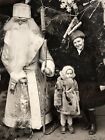 1960s Vintage Photo Santa Claus Christmas Tree Child Mom Portrait